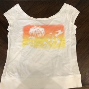 Abercrombie white tropical palm tree top